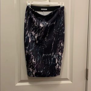 zara marble print pencil skirt